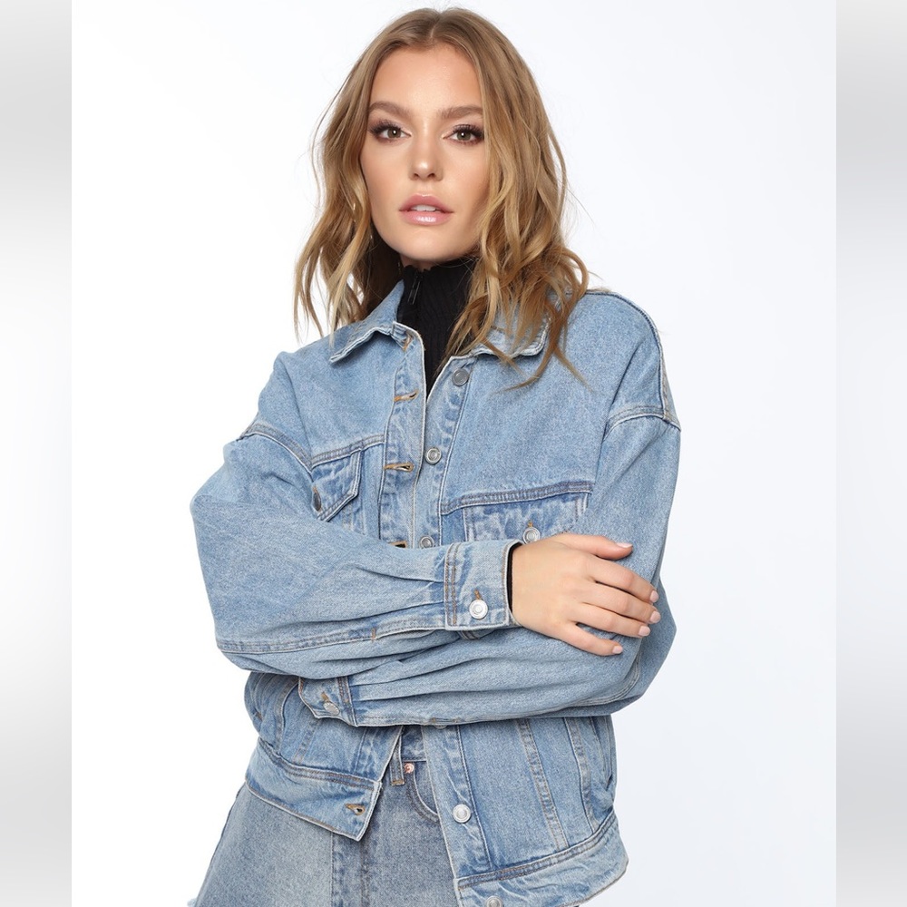 Fashion Nova oversized denim jacket